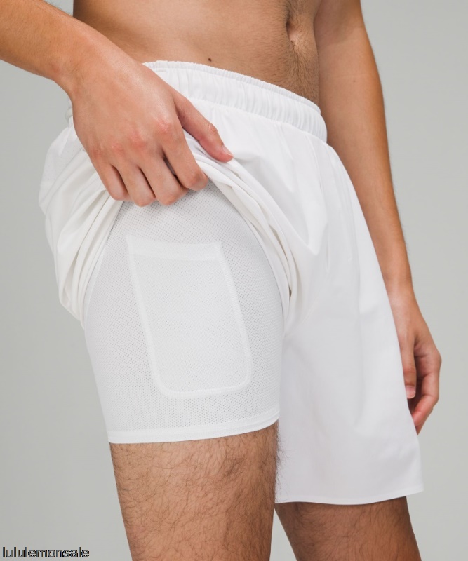 Lululemon Deutschland DELULU874 | Lululemon Deutschland Weiß Woge Gefüttert Kurz 6